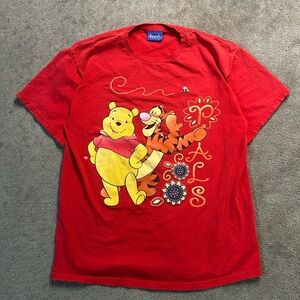 Vintage 90s Winnie The Pooh & Tigger T Shirt Size Large